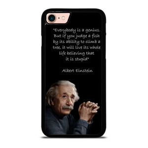 THE GENIUS ALBERT EINSTEIN QUOTE iPhone 8 Case THE GENIUS ALBERT EINSTEIN QUOTE iPhone 8 Case