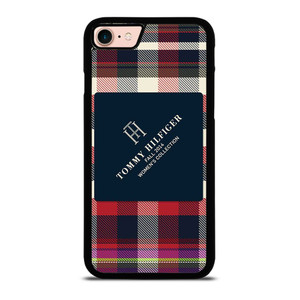 TOMMY HILFIGER RED BLACK PATTERN iPhone 8 Case