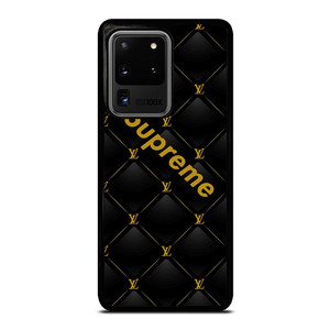 SUPREME BLACK PATTERN GOLD Samsung Galaxy S20 Ultra  Case