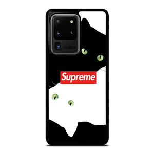 SUPREME BLACK WHITE CAT Samsung Galaxy S20 Ultra  Case