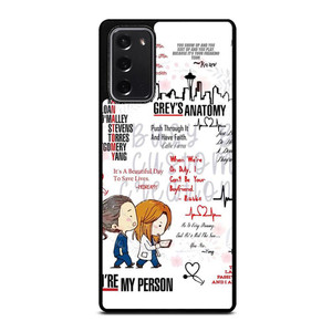 QUOTES OF GREY'S ANATOMY Samsung Galaxy Note 20 Case