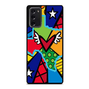 ROMERO BRITTO POP TEXAS MAP Samsung Galaxy Note 20 Case ROMERO BRITTO POP TEXAS MAP Samsung Galaxy Note 20 Case