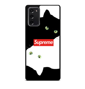 SUPREME BLACK WHITE CAT Samsung Galaxy Note 20 Case SUPREME BLACK WHITE CAT Samsung Galaxy Note 20 Case