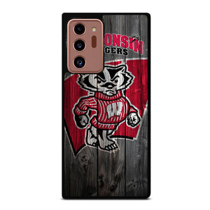 WISCONSIN BADGER WOODEN LOGO Samsung Galaxy Note 20 Ultra Case WISCONSIN BADGER WOODEN LOGO Samsung Galaxy Note 20 Ultra Case
