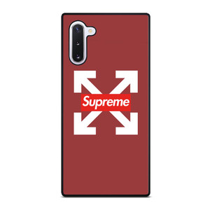 OFF WHITE LOGO X SUPREME RED Samsung Galaxy Note 10 Case