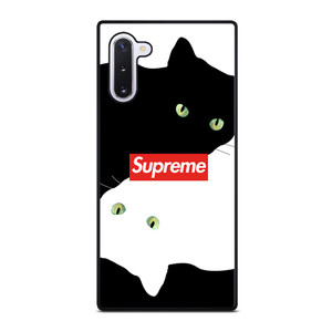SUPREME BLACK WHITE CAT Samsung Galaxy Note 10 Case SUPREME BLACK WHITE CAT Samsung Galaxy Note 10 Case