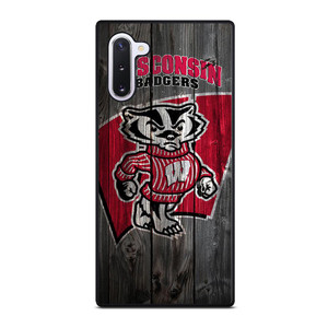 WISCONSIN BADGER WOODEN LOGO Samsung Galaxy Note 10 Case WISCONSIN BADGER WOODEN LOGO Samsung Galaxy Note 10 Case