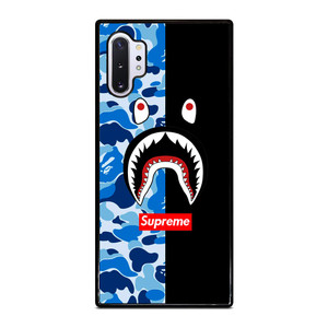 SUPREME BAPE SHARK CAMO BLUE BLACK Samsung Galaxy Note 10 Plus Case SUPREME BAPE SHARK CAMO BLUE BLACK Samsung Galaxy Note 10 Plus Case