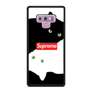 SUPREME BLACK WHITE CAT Samsung Galaxy Note 9 Case SUPREME BLACK WHITE CAT Samsung Galaxy Note 9 Case