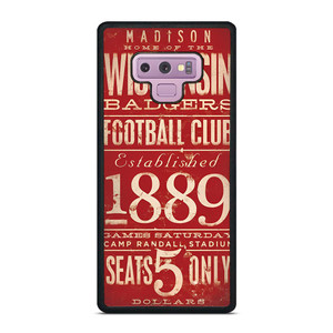 WISCONSIN BADGER OLD TICKET Samsung Galaxy Note 9 Case WISCONSIN BADGER OLD TICKET Samsung Galaxy Note 9 Case