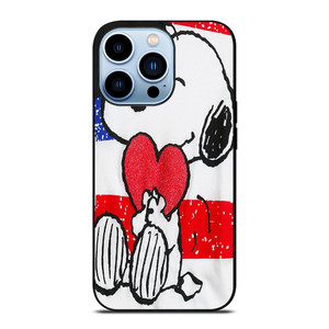 SNOOPY HEARTS AMERICA GIRLS PEANUTS iPhone 13 Pro Max Case SNOOPY HEARTS AMERICA GIRLS PEANUTS iPhone 13 Pro Max Case