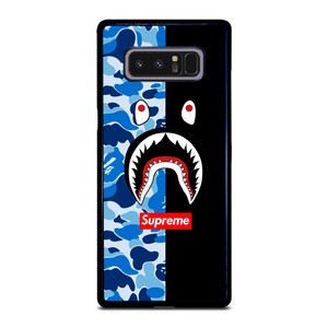 SUPREME BAPE SHARK CAMO BLUE BLACK Samsung Galaxy Note 8 Case