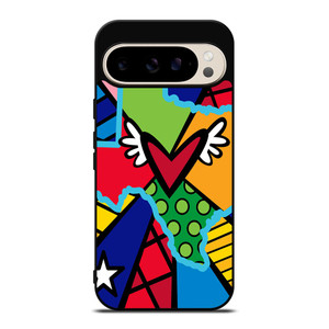 ROMERO BRITTO POP TEXAS MAP Google Pixel 9 Pro Case ROMERO BRITTO POP TEXAS MAP Google Pixel 9 Pro Case