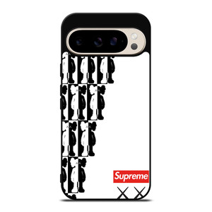 SUPREME KAWS BLACK WHITE Google Pixel 9 Pro Case SUPREME KAWS BLACK WHITE Google Pixel 9 Pro Case