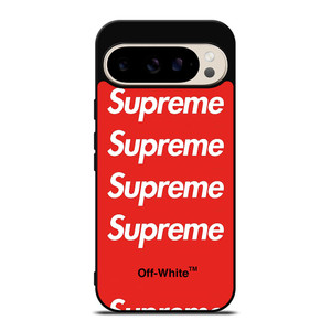 SUPREME RED OFF WHITE Google Pixel 9 Pro Case SUPREME RED OFF WHITE Google Pixel 9 Pro Case