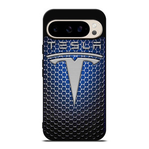 TESLA METAL LOGO Google Pixel 9 Pro Case TESLA METAL LOGO Google Pixel 9 Pro Case