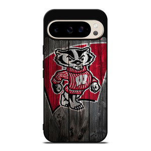 WISCONSIN BADGER WOODEN LOGO Google Pixel 9 Pro Case