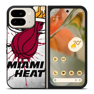 MIAMI HEAT CRACKED LOGO Google Pixel 9 Pro Fold Case