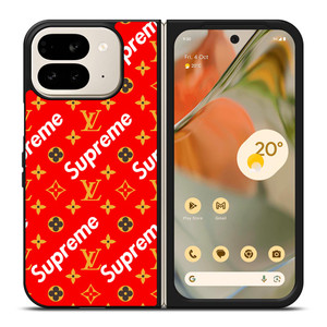 NEW SUPREME RED GOLD PATTERN Google Pixel 9 Pro Fold Case