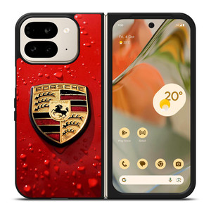 PORSCHE RED EMBLEM Google Pixel 9 Pro Fold Case