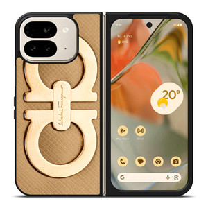 SALVATORE FERRAGAMO GOLD LOGO Google Pixel 9 Pro Fold Case