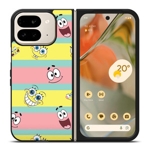 SPONGEBOB PATRICK CUTE STRIPE Google Pixel 9 Pro Fold Case