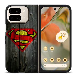 SUPERMAN WOODEN LOGO Google Pixel 9 Pro Fold Case