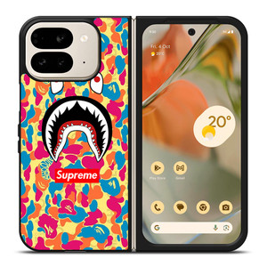 SUPREME BAPE CAMO COLOR FULL Google Pixel 9 Pro Fold Case