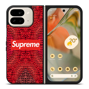 SUPREME RED SNAKE SKIN Google Pixel 9 Pro Fold Case