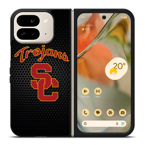 USC TROJANS RUSTY METAL LOGO Google Pixel 9 Pro Fold Case