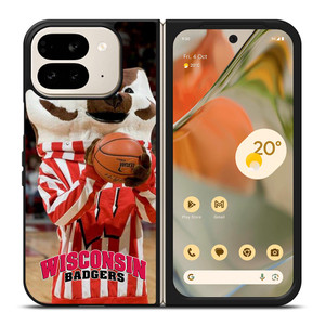 WISCONSIN BADGER MASCOT 2 Google Pixel 9 Pro Fold Case WISCONSIN BADGER MASCOT 2 Google Pixel 9 Pro Fold Case