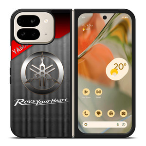 YAMAHA REVS YOUR HEART METAL LOGO Google Pixel 9 Pro Fold Case