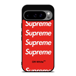SUPREME RED OFF WHITE Google Pixel 9 Pro XL Case