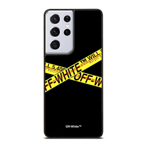 OFF WHITE LOGO POLICE LINE Samsung Galaxy S21 Ultra Case