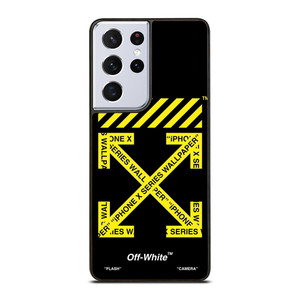 OFF WHITE LOGO YELLOW STRIPE Samsung Galaxy S21 Ultra Case OFF WHITE LOGO YELLOW STRIPE Samsung Galaxy S21 Ultra Case