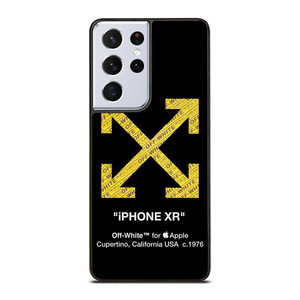 OFF WHITE YELLOW LOGO X APPLE Samsung Galaxy S21 Ultra Case