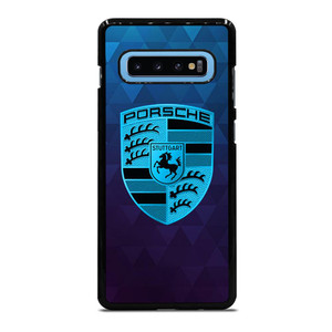 PORSCHE CAR BLUE LOGO Samsung Galaxy S10 Plus Case PORSCHE CAR BLUE LOGO Samsung Galaxy S10 Plus Case