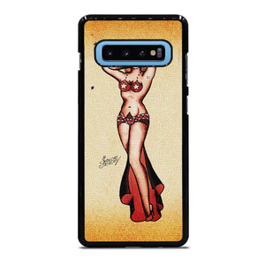 SAILOR JERRY BIKINI GIRL TATTOO Samsung Galaxy S10 Plus Case