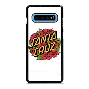 SANTA CRUZ SKATEBOARD FLORAL WHITE Samsung Galaxy S10 Plus Case