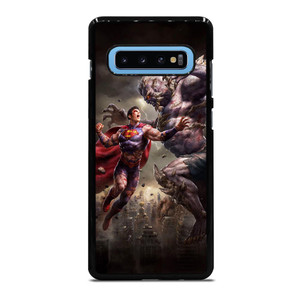 SUPERMAN VS DOOMSDAY ART Samsung Galaxy S10 Plus Case SUPERMAN VS DOOMSDAY ART Samsung Galaxy S10 Plus Case
