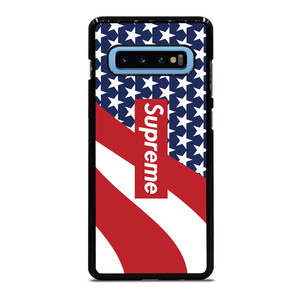 SUPREME LOGO AMERICAN FLAG Samsung Galaxy S10 Plus Case SUPREME LOGO AMERICAN FLAG Samsung Galaxy S10 Plus Case
