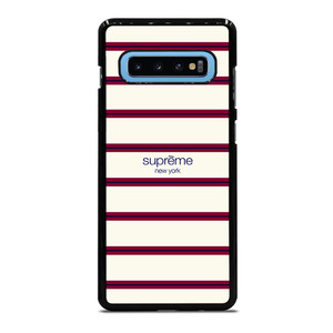 SUPREME NEW YORK RED STRIPE Samsung Galaxy S10 Plus Case SUPREME NEW YORK RED STRIPE Samsung Galaxy S10 Plus Case