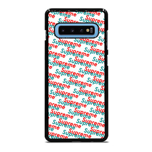 SUPREME RED BLUE PATTERN Samsung Galaxy S10 Plus Case SUPREME RED BLUE PATTERN Samsung Galaxy S10 Plus Case