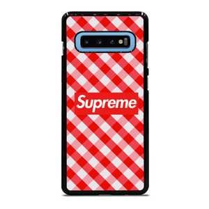 SUPREME RED GINGHAM Samsung Galaxy S10 Plus Case