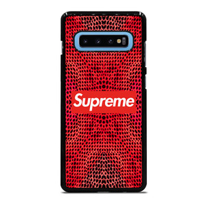 SUPREME RED SNAKE SKIN Samsung Galaxy S10 Plus Case