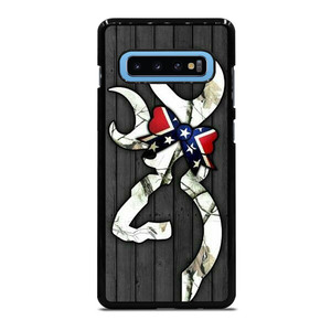 WOODEN CAMO BROWNING LOGO Samsung Galaxy S10 Plus Case