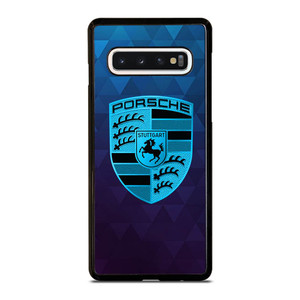 PORSCHE CAR BLUE LOGO Samsung Galaxy S10 Case PORSCHE CAR BLUE LOGO Samsung Galaxy S10 Case