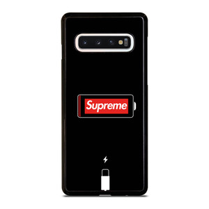 SUPREME PHONE LOW BATTERY Samsung Galaxy S10 Case SUPREME PHONE LOW BATTERY Samsung Galaxy S10 Case