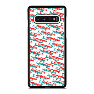 SUPREME RED BLUE PATTERN Samsung Galaxy S10 Case SUPREME RED BLUE PATTERN Samsung Galaxy S10 Case