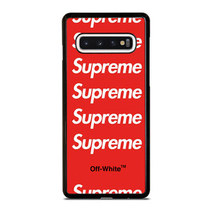 SUPREME RED OFF WHITE Samsung Galaxy S10 Case SUPREME RED OFF WHITE Samsung Galaxy S10 Case